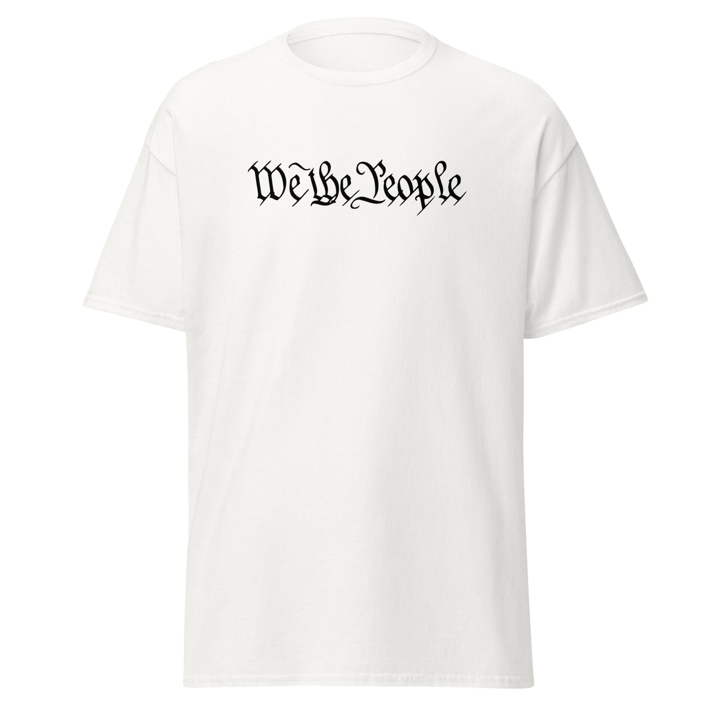"We the People" Short sleeve t-shirt white ink